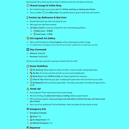 Swed Cab Embassy Hostal